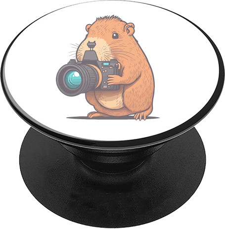 Capybara with a camera