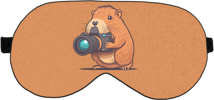 Sleep Mask 3D - Capybara with a camera - Mfest