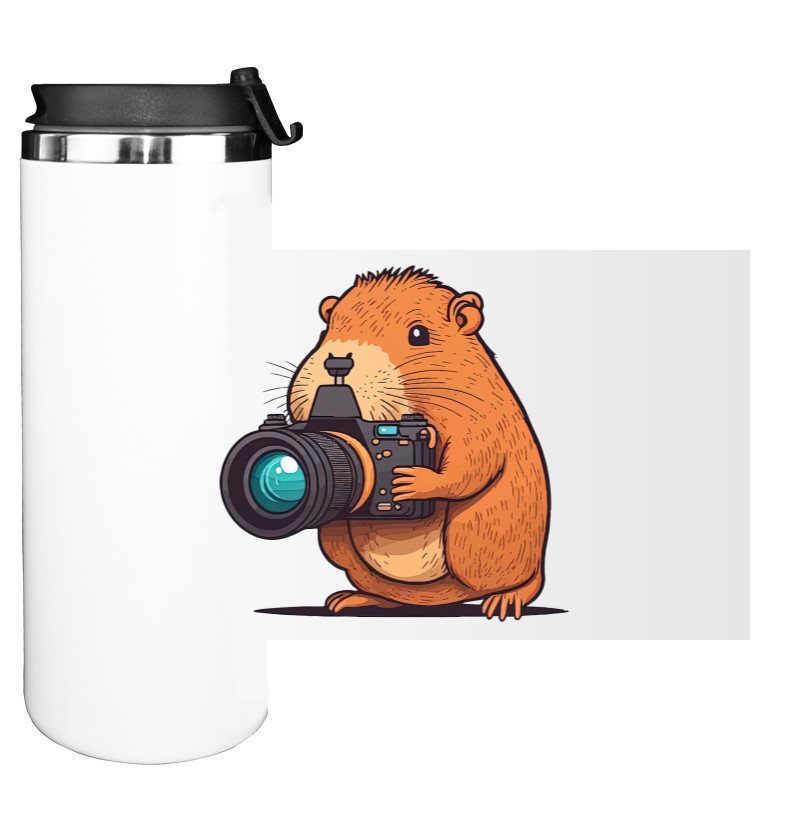 Capybara with a camera