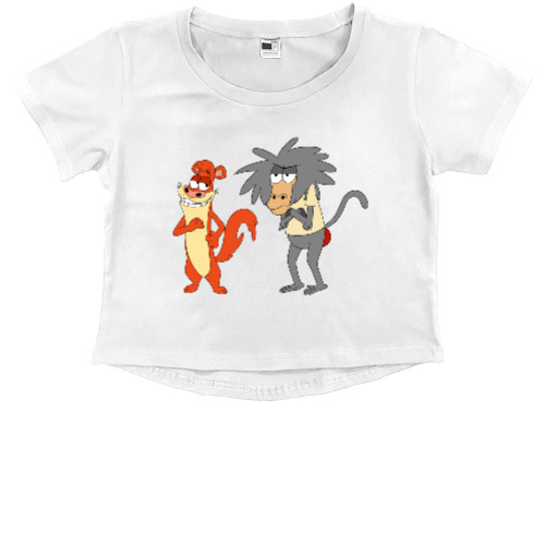 Kids' Premium Cropped T-Shirt - I.R.Baboon 2 - Mfest