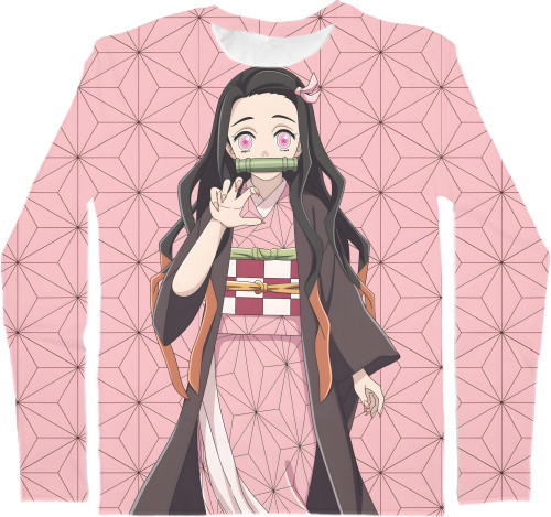 Kids' Longsleeve Shirt 3D - NEZUKO 3 - Mfest