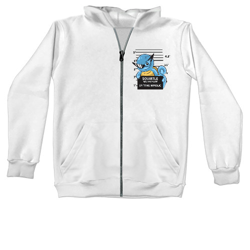 Unisex Zip-through Hoodie - Pokemon Squirtle mugshot - Mfest