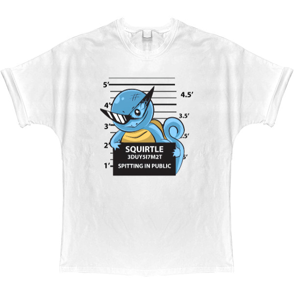 T-shirt Oversize - Pokemon Squirtle mugshot - Mfest