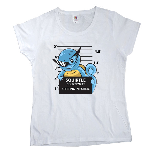 Women's T-shirt Fruit of the loom - Pokemon Squirtle mugshot - Mfest