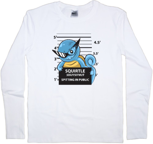 Men's Longsleeve Shirt - Pokemon Squirtle mugshot - Mfest