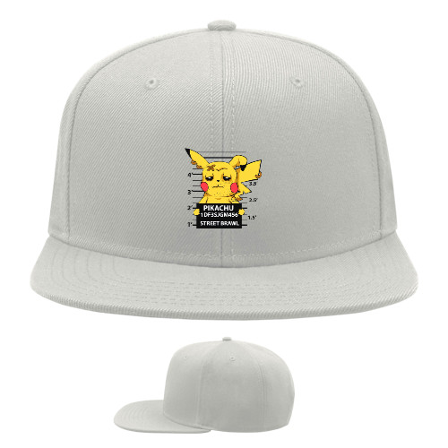 Snapback Baseball Cap - Tired Pikachu - Mfest