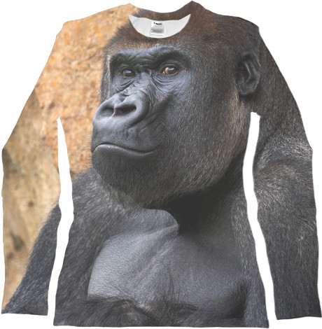 Women's Longsleeve Shirt 3D - Gorilla - Mfest