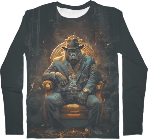 Men's Longsleeve Shirt 3D -  Gorilla gangster - Mfest