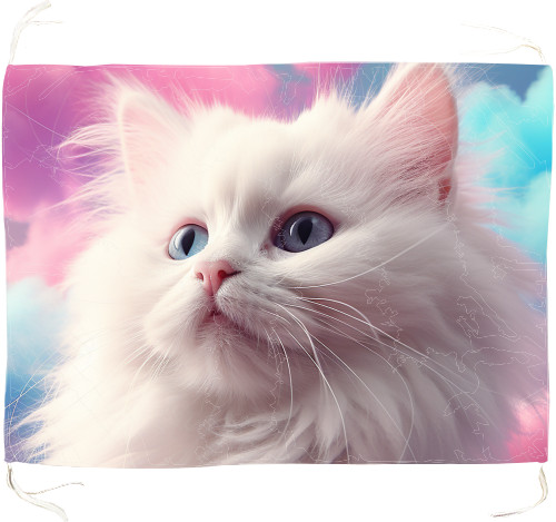 Flag - Kitten with colorful clouds - Mfest