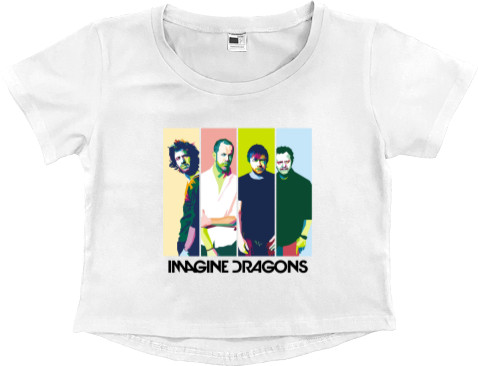 Women's Cropped Premium T-Shirt - Imagine Dragons - Mfest