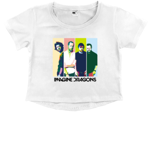 Kids' Premium Cropped T-Shirt - Imagine Dragons - Mfest