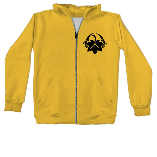 Unisex Zip-through Hoodie - Symbol of Kazuha - Mfest