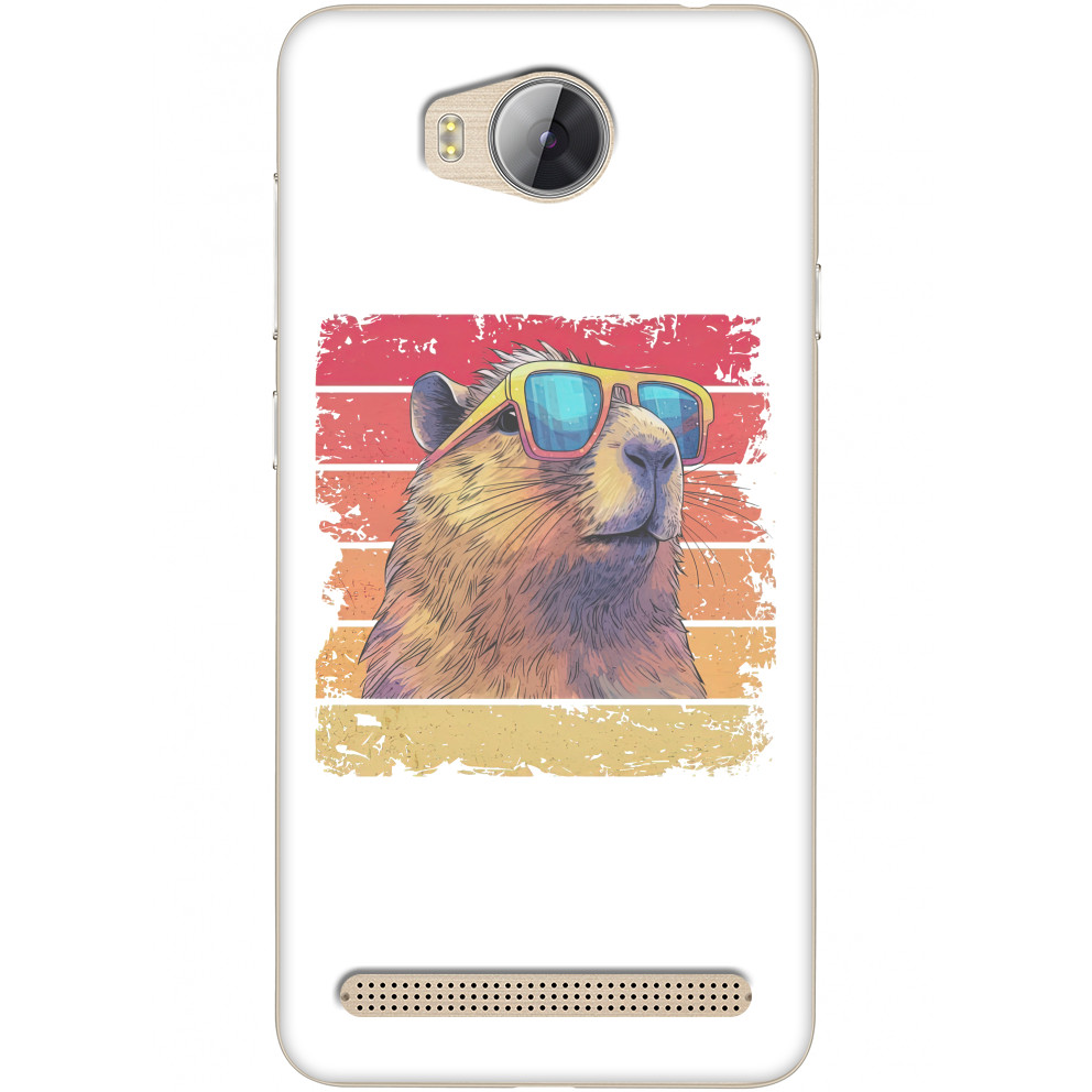 Чехол Huawei - Capybara with glasses - Mfest