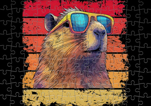 Capybara with glasses