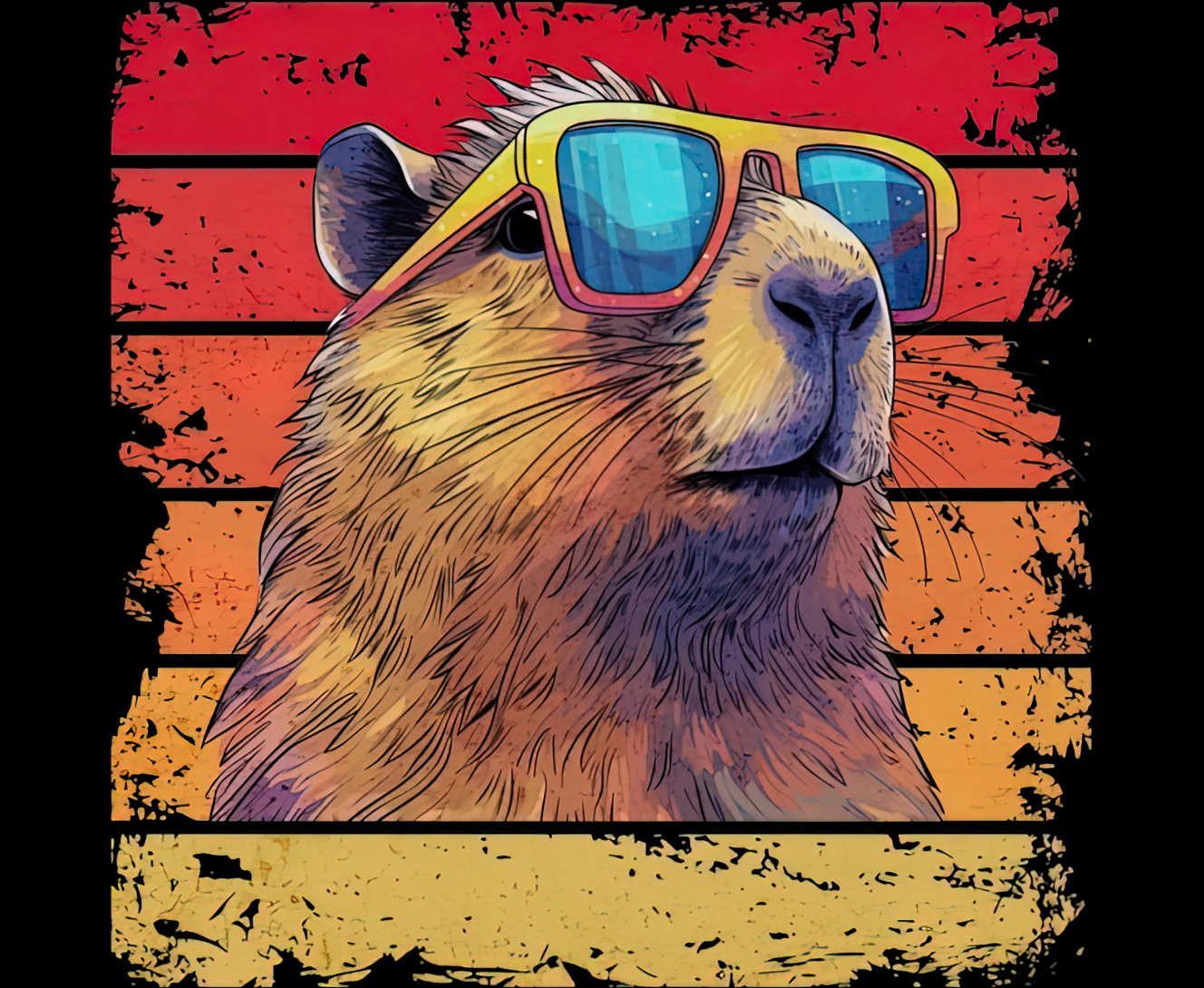 Capybara with glasses