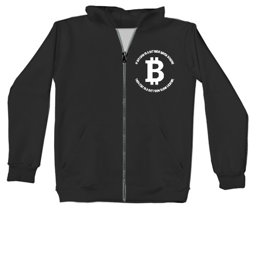 Unisex Zip-through Hoodie - Bitcoin get rich quick scheme - Mfest