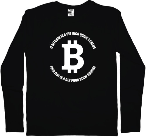 Men's Longsleeve Shirt - Bitcoin get rich quick scheme - Mfest