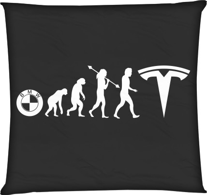 Square Throw Pillow - Tesla Evolution - Mfest