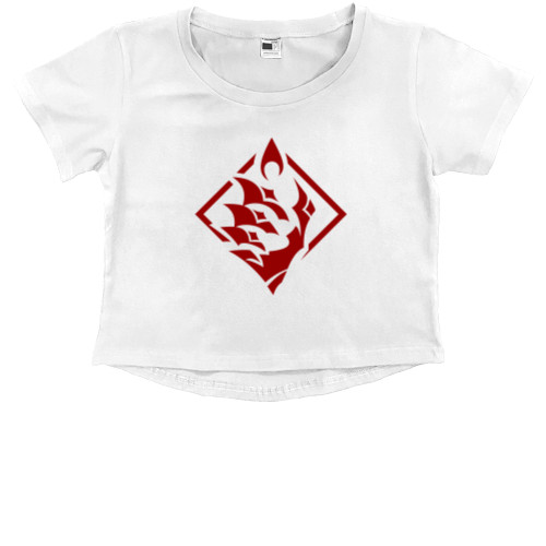 Kids' Premium Cropped T-Shirt - Емблема Арлекіно | Ignis Purgatorius - Mfest