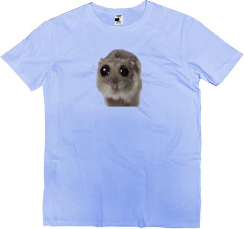 Men’s Premium T-Shirt - Сумний хом'як | Sad hamster - Mfest