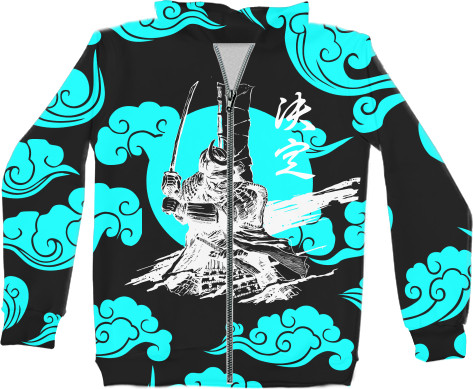 Unisex Zip-through Hoodie 3D - SAMURAI [6] (Determination) - Mfest