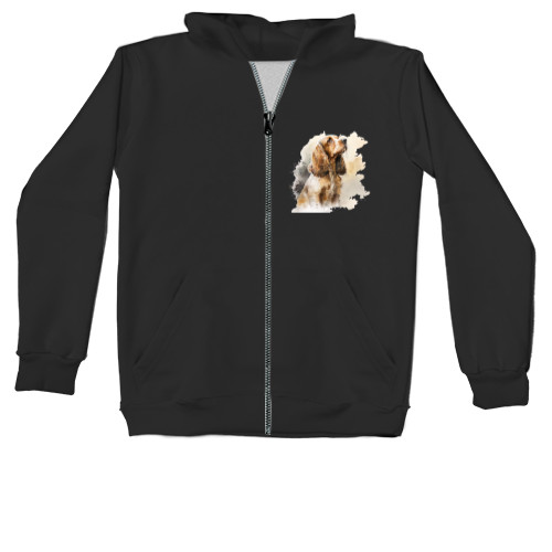 Kids' Zip-through Hoodie - English Cocker  spaniel - Mfest