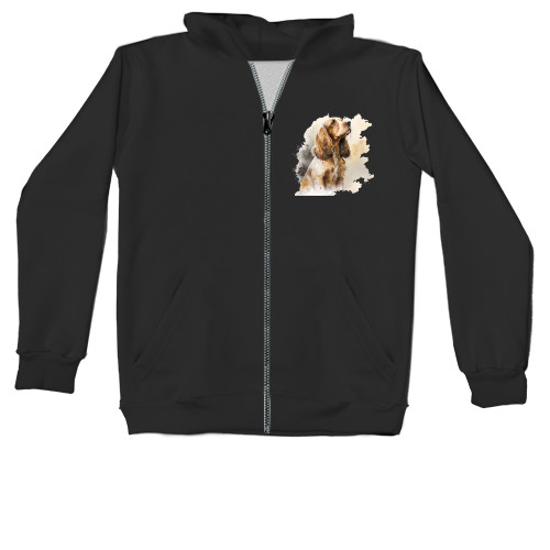 Unisex Zip-through Hoodie - English Cocker  spaniel - Mfest