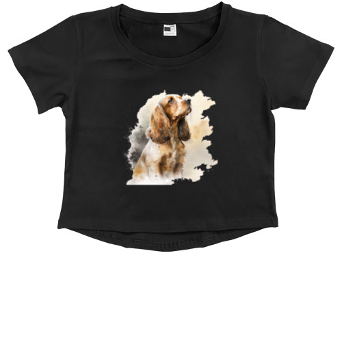 Kids' Premium Cropped T-Shirt - English Cocker  spaniel - Mfest