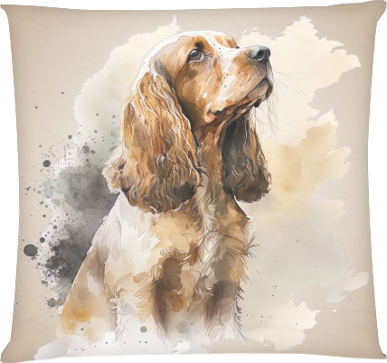 Square Throw Pillow - English Cocker  spaniel - Mfest