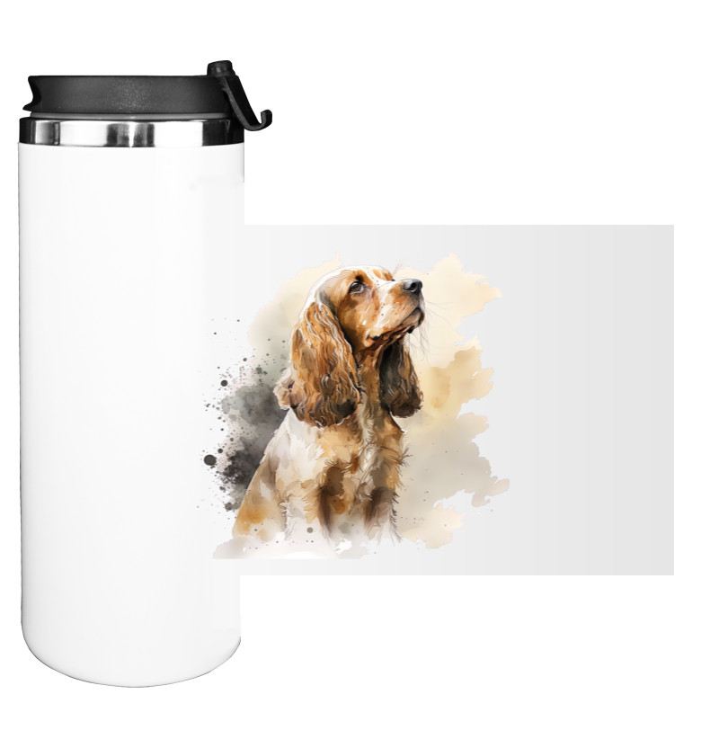 Water Bottle on Tumbler - English Cocker  spaniel - Mfest