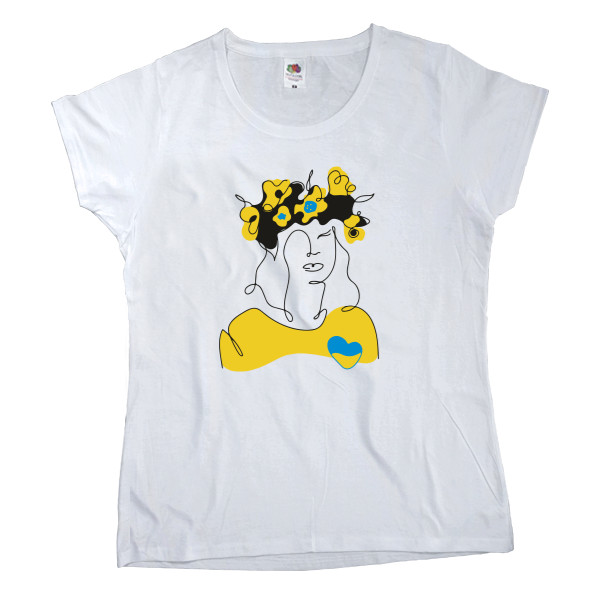 Women's T-shirt Fruit of the loom - T-shirt with Ukrainian symbols - Mfest