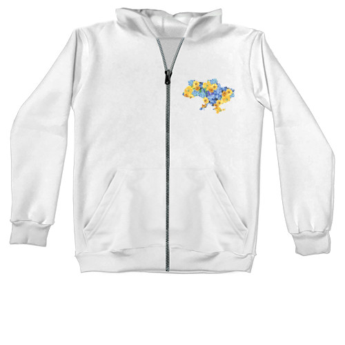 Unisex Zip-through Hoodie - T-shirt with Ukrainian symbols - Mfest