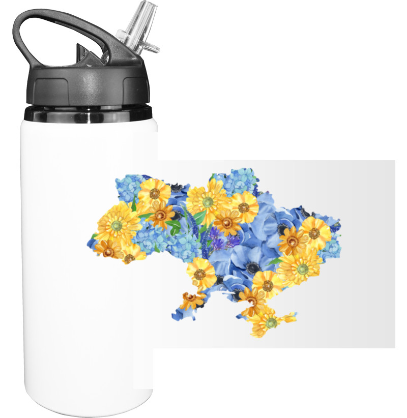 Sport Water Bottle - T-shirt with Ukrainian symbols - Mfest