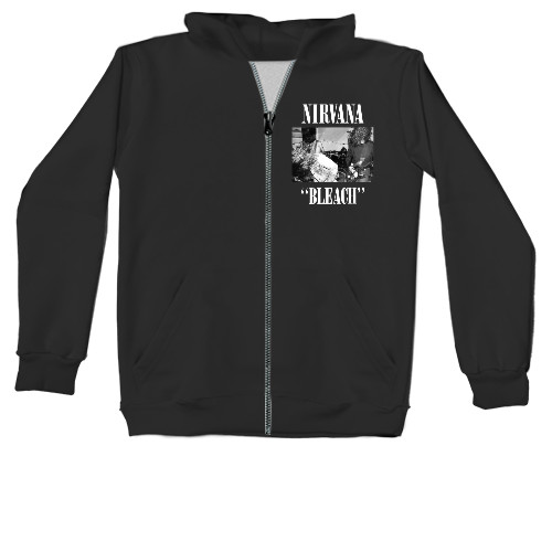 Unisex Zip-through Hoodie - Nirvana Bleach - Mfest