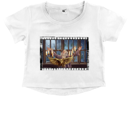 Kids' Premium Cropped T-Shirt - Albus Dumbledore - Mfest