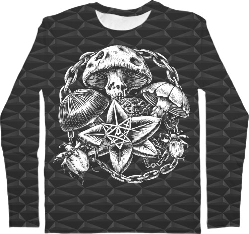 Men's Longsleeve Shirt 3D - Гриби | Mushrooms - Mfest