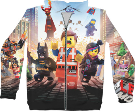 Unisex Zip-through Hoodie 3D - Lego movie  - Mfest