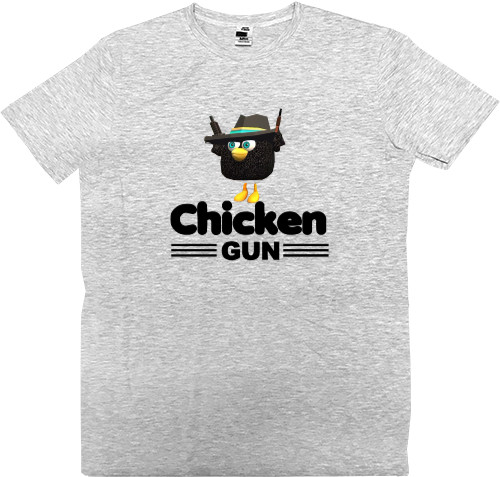 Men’s Premium T-Shirt - Black Goose in Chicken Gun - Mfest