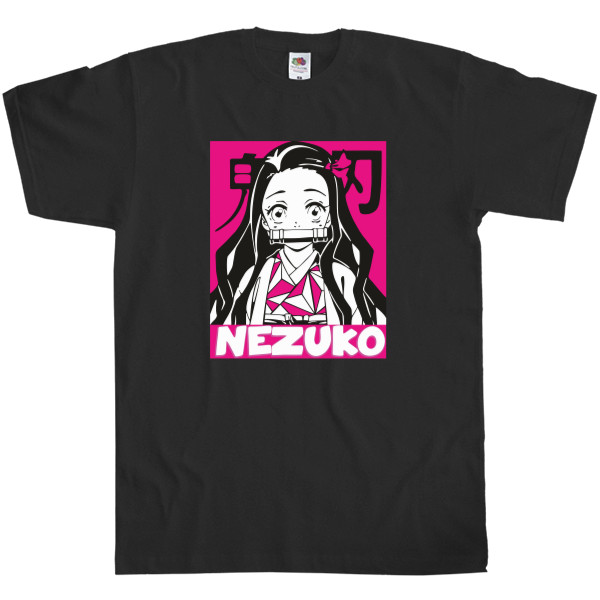 Футболка Классика Мужская Fruit of the loom - nezuko by itztownstore  - Mfest