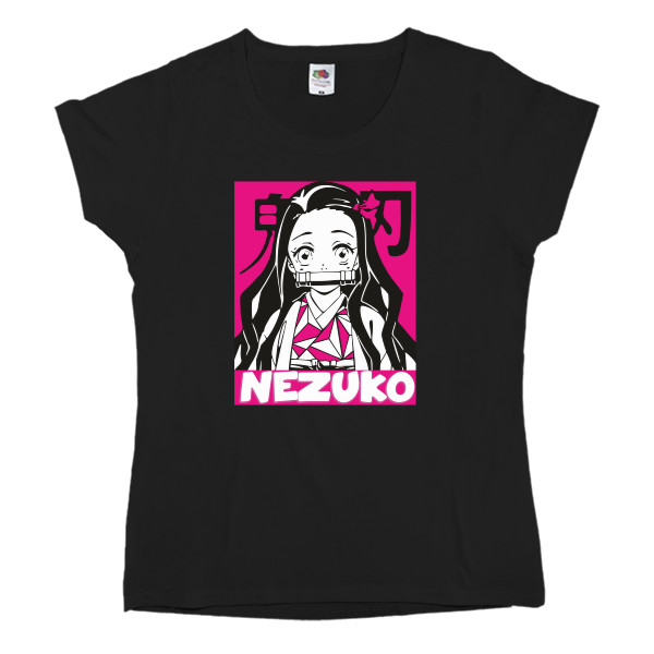 Футболка Класика Жіноча Fruit of the loom - nezuko by itztownstore  - Mfest