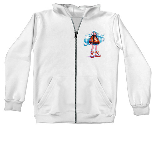 Unisex Zip-through Hoodie - Anime Girl - Mfest