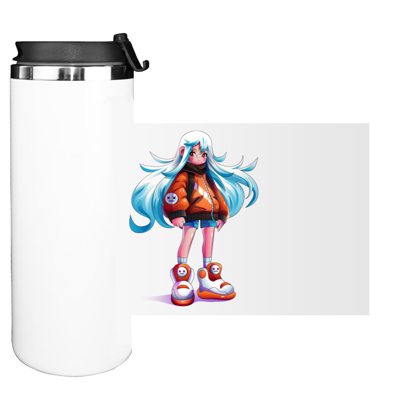 Water Bottle on Tumbler - Anime Girl - Mfest