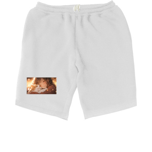 Men's Shorts - Girl and Cat - Mfest