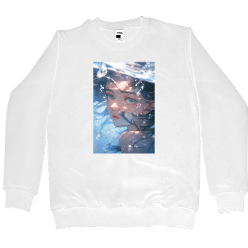 Men’s Premium Sweatshirt - Anime Girl under water - Mfest