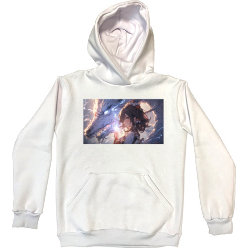 Kids' Premium Hoodie - Girl and Dragon - Mfest