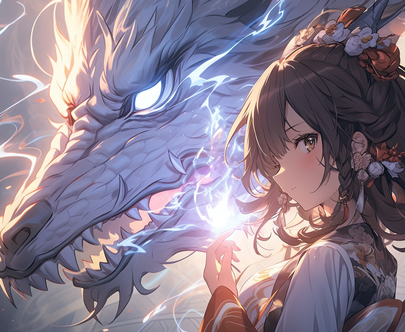 Girl and Dragon