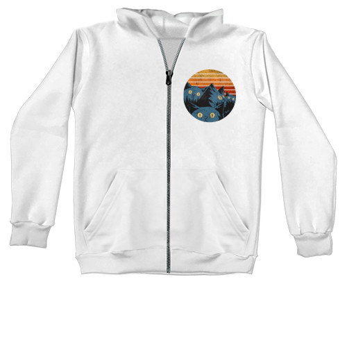 Unisex Zip-through Hoodie - cats in the mountains - Mfest