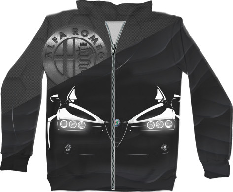 Kids' Zip-through Hoodie 3D - Alfa Romeo - Mfest