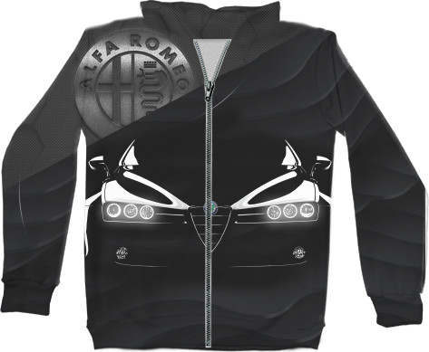 Unisex Zip-through Hoodie 3D - Alfa Romeo - Mfest