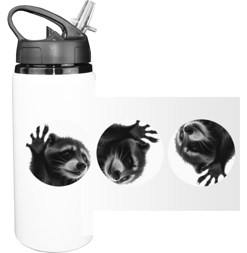 Sport Water Bottle - Dancing Raccoon from Tiktok - Mfest